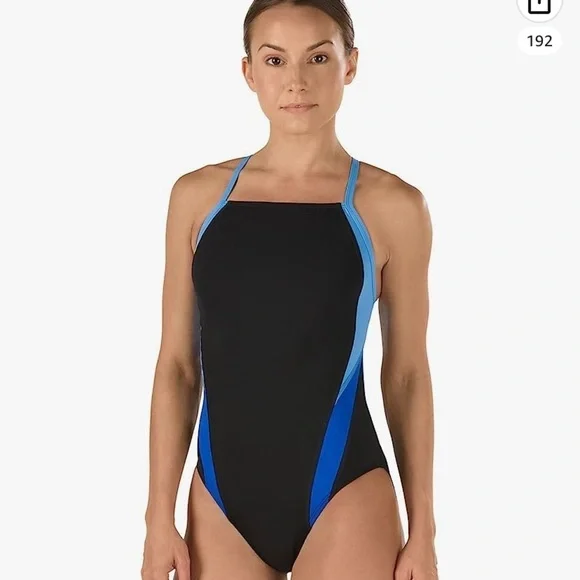 NWT Speedo Launch Splice Adult Cross Back One Piece - Speedo Endurance+ - Picture 1 of 12